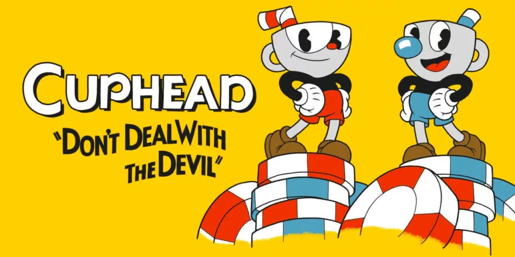 Изображение игры Лучшие игры на один экран Заставка игры Cuphead